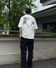 OFF-WHITE?明星同款 情侶裝新款潮牌夏季男士寬松短袖t恤圓領(lǐng)高端半袖衣服 白色 L 曬單實拍圖