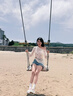 哈魯迪貓咪狗狗長袖t恤女2026夏季小眾慵懶風圓領套頭薄款透氣寬松罩衫 杏色 M （90-110斤） 曬單實拍圖