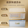茶花（CHAHUA）碗架碗柜大瀝水碗盤架廚房置物架廚房收納柜廚具收納碗筷瀝水架 大號藍(lán)色【開放式】 曬單實拍圖