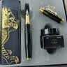 派克（PARKER）鋼筆 簽字筆 高端生日禮物練字高顏值鋼筆 IM金典黑金墨水筆+麒麟禮盒 曬單實(shí)拍圖