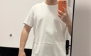 布先生280g重磅T恤長(zhǎng)絨棉男士純棉短袖小白T 黑色 L/175  曬單實(shí)拍圖