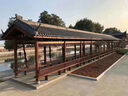 防腐木長(cháng)廊戶(hù)外菠蘿格實(shí)木古建走廊涼亭仿古景觀(guān)水榭風(fēng)雨連廊亭子 更多長(cháng)廊款式尺寸定制 曬單實(shí)拍圖