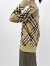博柏利（BURBERRY）【經(jīng)典之作系列】女裝 格紋羊毛混紡針織開(kāi)衫 毛衣 曬單實(shí)拍圖