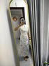 丹珠娜（DanZhuNa）新中式連衣裙子夏天女裝2025年夏季新款國風(fēng)文藝氣質(zhì)旗袍改良長裙 1276杏色裙子 M 曬單實拍圖