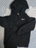 NIKE 耐克小童裝男童保暖加絨外套秋冬兒童開(kāi)衫連帽衛衣 正黑色 120 /60 【建議身高110-116cm】 曬單實(shí)拍圖