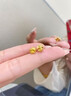 中國黃金（CHINA GOLD）蝴蝶流蘇耳線黃金耳釘女士耳墜飾品七夕情人節禮物送女友老婆 【京速達】蝴蝶耳線【一對】約1g 曬單實拍圖