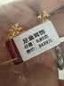 鳴鉆國際雪花黃金耳線足金999小眾輕奢長款耳環(huán)七夕禮物送女友 約0.85克 曬單實(shí)拍圖