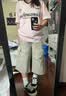 LDBE美式潮流滿印星星短袖T恤男女同款2026夏季新款V領球衣球服上衣 粉色 L 100-120斤 曬單實拍圖