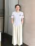皮爾卡丹（pierre cardin）白色短袖t恤女2026夏季新款寬松顯瘦圓領(lǐng)正肩上衣百搭休閑體恤薄 白色 L 【建議95-110斤】 曬單實(shí)拍圖