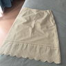 ELAND衣戀【白茶裙】半身裙女氣質針織刺繡A字裙2026春夏新款 象牙白/白色(39)Ivory M 曬單實拍圖