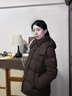 波司登（BOSIDENG）反季羽絨服【小蠻腰】90絨商場同款女90絨可脫卸帽顯瘦保暖外套 曠野棕7E70 M 165/88A 體重約110-120斤 曬單實拍圖