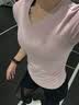 gigt極吉短袖T恤女夏季輕薄透氣一體織運動收腰短袖瑜伽T恤 粉霧色 M 曬單實拍圖