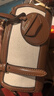 CHARLES&KEITH拼色掛飾手提斜挎包波士頓包生日七夕禮物送女友CK2-30671730 Chocolate巧克力色 小包 曬單實(shí)拍圖