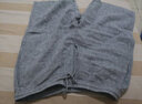 極麻松緊腰直筒亞麻休閑男士夏季沙灘大碼透氣寬松棉麻料短褲 寶藍色 XL（140-160斤左右） 曬單實(shí)拍圖