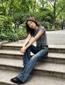 MISS SIXTY【楊冪同款】2026春季新款牛仔褲女做舊修身喇叭褲 復(fù)古藍(lán)短版 23 曬單實(shí)拍圖