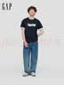 蓋璞Gap男女裝2026夏季新款純棉創意印花圓領短袖T恤休閑上衣 海軍藍 866082 2XL (185/104A)亞洲尺碼 曬單實拍圖