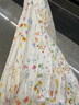 三彩【100棉】印花半身裙松緊高腰A字裙長裙大擺2026夏季新款女裝M 落日橘花卉 M 160/68A 曬單實拍圖