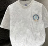克羅心（chrome heart）2026輕奢重工刺繡帥氣短袖T恤男士十字架夏季潮牌爆款半袖上衣美 白色【重工刺繡】 M  建議90-110斤 曬單實拍圖