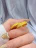 老鳳祥三生三世黃金情侶戒指999足金對戒素圈活口送男女朋友生日禮物 三生三世實心女戒約2.86g 曬單實拍圖