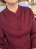 恒源祥奶奶夏裝襯衫2025新款中老年人套裝女老人太太結婚禮衣服媽媽春裝 酒紅. XL 【建議80-100斤】 曬單實拍圖