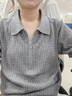 麥檬【董潔同款】MM天然麻系列亞麻老錢絞花針織短袖26夏新 【萊賽爾×亞麻×醋纖】灰色5H7932541 L （120-135斤） 曬單實拍圖