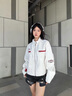 艾珠兒（Aizhuer）美式高街PU皮衣機車(chē)服女2025秋季新款設計感小眾寬松潮牌夾克外套 白色 M 曬單實(shí)拍圖