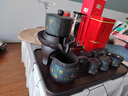 卡絲拉狄（Cathyladi）高檔紫砂茶具套裝家用辦公功夫茶藝茶具用品中式茶壺高檔禮物 如意藍(lán)石磨自動(dòng)茶具+茶盤 12頭 曬單實(shí)拍圖