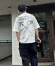 OFF-WHITE?明星同款 情侶裝新款潮牌夏季男士寬松短袖t恤圓領(lǐng)高端半袖衣服 白色 L 曬單實拍圖