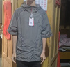 皮爾卡丹（pierre cardin）夏季休閑工裝套裝男半拉鏈連帽半袖韓版輕薄透氣運動速干休閑短褲 灰綠色套裝 L 125-145斤 曬單實拍圖