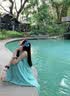 森上優(yōu)集【超顯白曼波青綠】吊帶連衣裙女夏季海邊度假云南旅游沙灘長裙 青檸藍連衣裙 S 曬單實拍圖