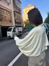 蕉下森林防曬披肩女夏季騎車開車紫外線罩衫斗篷透氣寬松長袖冰絲薄外套 淡黃色 90-150斤 曬單實拍圖