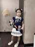 南木熊女童連衣裙夏裝朱迪兔子警官學院風裙子小女孩夏天卡通洋氣百褶裙 兔子警官POLO領(lǐng)連衣裙【130cm】 曬單實拍圖