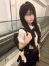 尤克達(dá)蒂（yookdd）短袖JK制服套裝白襯衫女學(xué)院風(fēng)短裙百褶裙日系寬松百搭學(xué)生套裝 套裝【白襯衫+黑百褶+領(lǐng)結(jié)】 M 【建議90-105斤】 曬單實(shí)拍圖