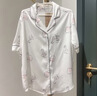 有棵樹(shù)【孟子義同款】流光錦睡衣女士夏季冰絲短袖涼感情侶家居服套裝男 曬單實(shí)拍圖