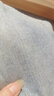 拉夏貝爾復古闊腿牛仔褲女夏季薄款高腰寬松小個子八分冰絲直筒褲 藍色 L 曬單實拍圖