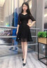 塞德勒黑色晚禮服女2025新款宴會(huì)高貴氣質(zhì)名媛小禮服平時(shí)可穿A字裙短款 黑色 M 曬單實(shí)拍圖