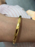 菜百首飾 黃金手鐲 足金長(cháng)命百歲兒童鐲寶寶鐲 活圈可推拉  HJ 黃金手鐲 約9.12g 曬單實(shí)拍圖