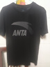 安踏（ANTA）短袖t恤女2026春夏季青年女子寬松透氣舒適圓領大LOGO半袖衫 -5基礎黑/灰標-男女同款 S /165 【女生建議拍小一碼】 曬單實拍圖