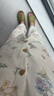 嫚熙（EMXEE）睡衣春夏季孕婦裝衣服褲子哺乳待產(chǎn)產(chǎn)后月子服家居服套裝彈力絲麻 綺幻花信兩件套-胸墊款 無哺乳口 L 曬單實拍圖