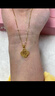中國黃金（CHINA GOLD）黃金項鏈碎冰冰四葉草999足金項鏈情人節生日禮物送女友老婆媽媽 足金約1.15-1.25g+贈s925銀鏈/禮盒 曬單實拍圖