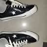 匡威（Converse）One Star SE秋季新品亮面漆皮男女休閑板鞋A25032C 黑色亮皮漆面 39.5 曬單實拍圖