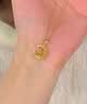 中國黃金（CHINA GOLD）黃金項鏈碎冰冰星月之戀999足金項鏈吊墜套鏈生日禮物送女友老婆 金約1.15g-1.25g+s925銀鏈+玫瑰花禮盒 曬單實拍圖