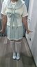 COMIC SOUL原創(chuàng)jk制服套裝薄荷色夏季收腰顯瘦水手服日系學(xué)院【薄荷小貓】 薄荷小貓短袖+短裙+長(zhǎng)尾結(jié)+衣架+飛機(jī)盒 XL 建議120-140斤 曬單實(shí)拍圖