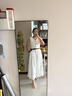 伊芙麗（eifini）【秦嵐同款】全亞麻V領(lǐng)收腰簡約韓系連衣裙贈(zèng)腰帶26年夏新品 本白色 隨單送腰帶 M 105-115斤 曬單實(shí)拍圖