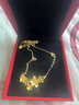 中國(guó)黃金（CHINA GOLD）黃金花朵項(xiàng)鏈女款足金三生繁花套鏈金項(xiàng)鏈節(jié)日七夕禮物送女友愛(ài)人 【今/次日達(dá)】三生繁花套鏈 約4.3g 曬單實(shí)拍圖