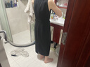 朗姿法式V領(lǐng)掛脖氣質(zhì)高級(jí)感收腰顯瘦小黑裙女夏新款連衣裙 黑色 M 曬單實(shí)拍圖