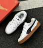 彪馬（PUMA）面包鞋|復(fù)古滑板鞋男女新款夏季休閑板鞋PARK 400497 白-黑色-灰色-01 42 曬單實(shí)拍圖