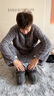內(nèi)泊NEIBO乳膠羊毛拖鞋女家居家澳洲皮毛一體防臭保暖包跟男士冬季天 瓦灰-帶跟【正碼】 42-43 大1碼寬松 曬單實(shí)拍圖