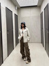 DXOT日系少年感復(fù)古穿搭外套女小個子韓系秋季休閑寬松棒球服夾克上衣 【版淺灰色外套】 M 45-55kg 曬單實拍圖