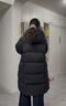 坦博爾高充絨小個子連帽泡芙羽絨服女中長款加厚保暖冬天外套TBF530780D 黑色 M (165) 曬單實拍圖